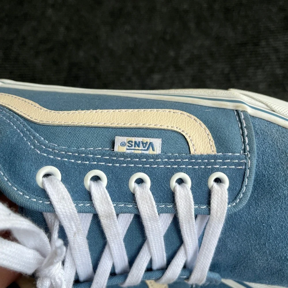 Vans Old Skool Skate Shoes Mens 13 Blue Suede Canvas Low Top popcush Sneakers